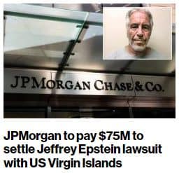 JPMorgan to pay $75M to settle Epstein lawsuit with US Virgin Islands